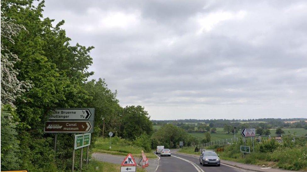 Part of Northampton Road near Stoke Bruerne