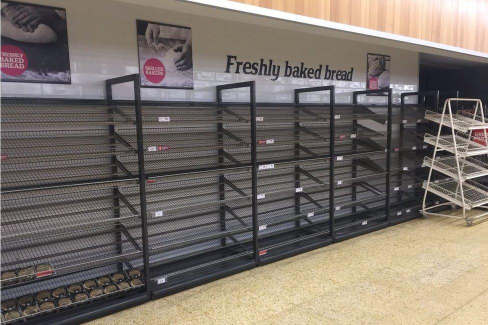 Shelves low on stock in Swindon