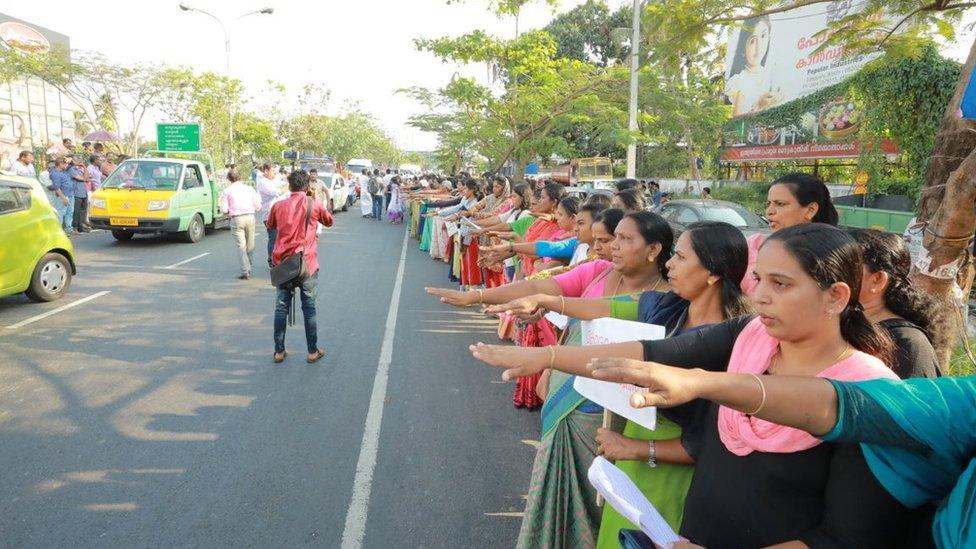 Women's wall in Kerala