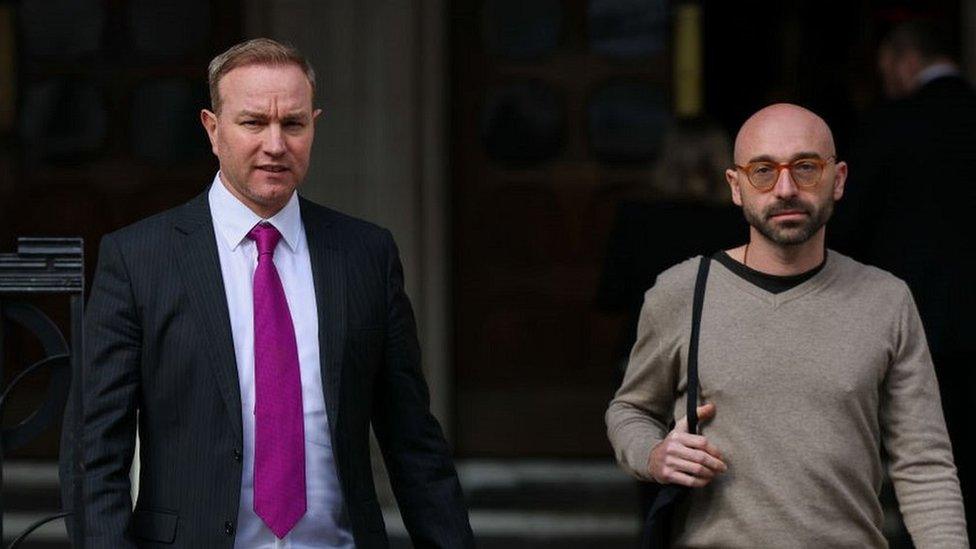 Tom Hayes (l) and Carlo Palombo (r) leaving court on Friday 15 March 2023