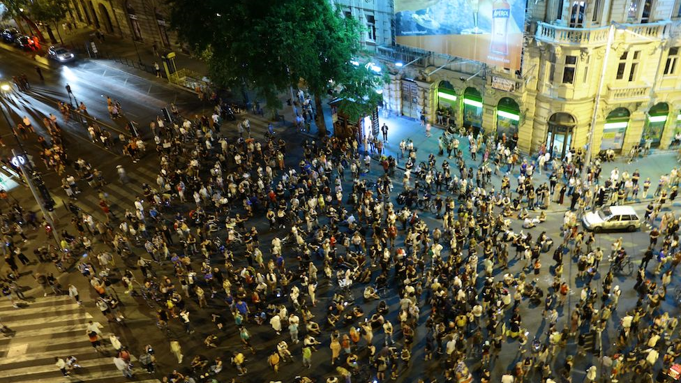 Protest in Budapest