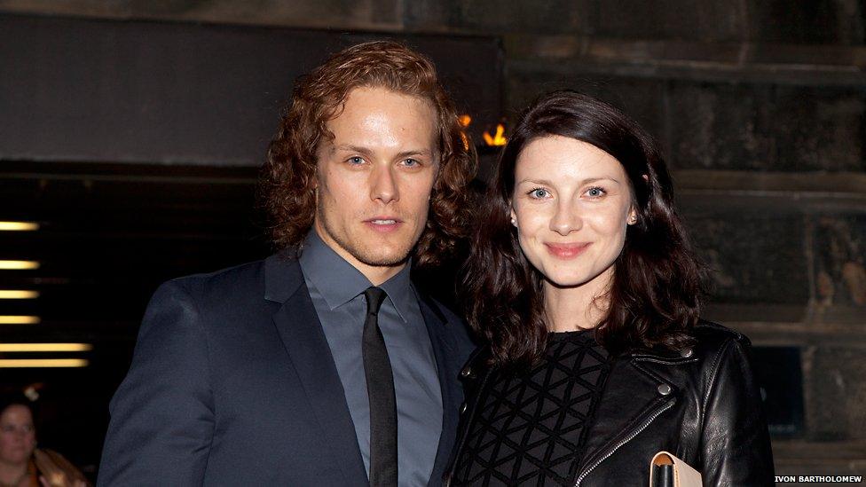 Sam Heughan and Catriona Balfe