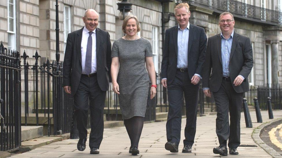 (L-R): Ken Stanley, Morag Yellowlees, Ian Beattie, Alasdair Cummings