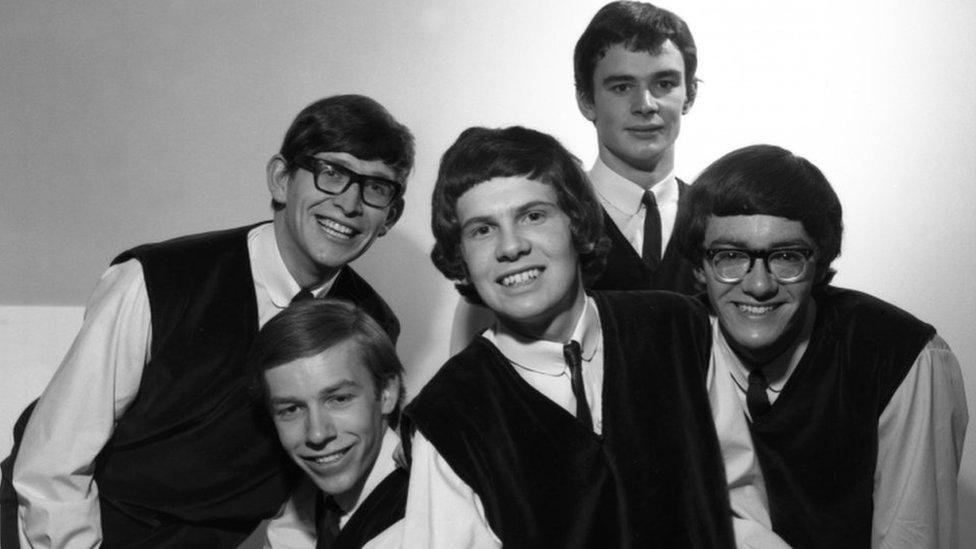 The Zombies backstage at Top of the Pops in August 1964