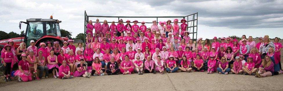 Participants in Pink Ladies Tractor Road Run 2019