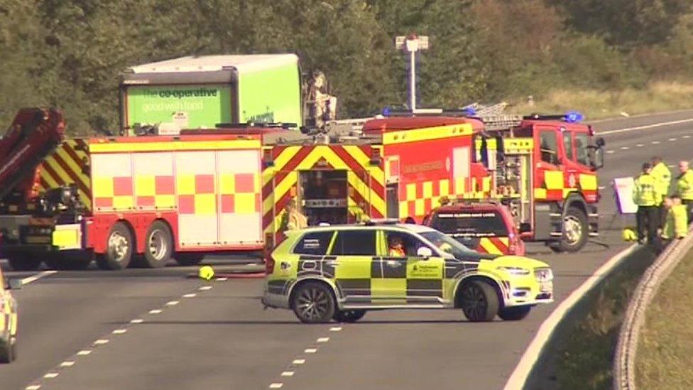 M5 crash scene