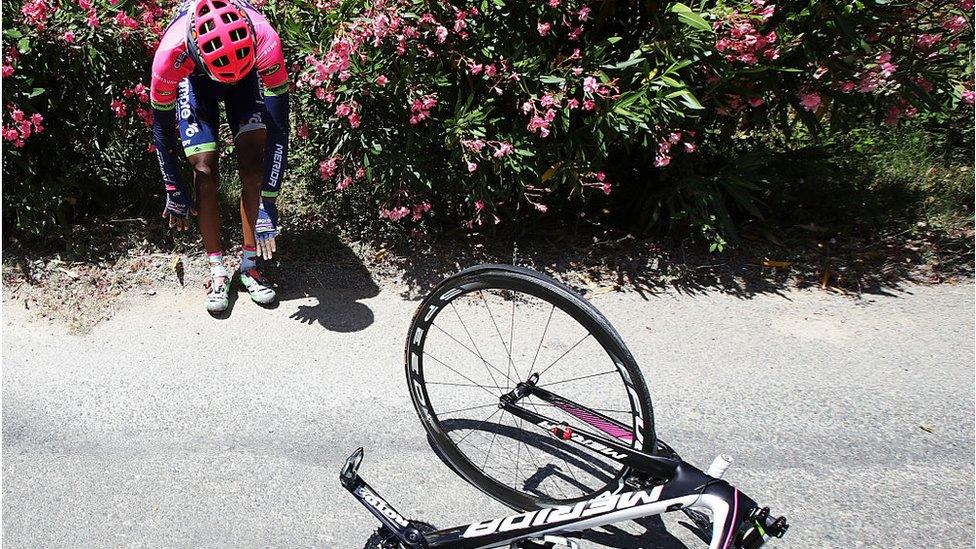 Ethiopian cyclist competing in the Tour de France