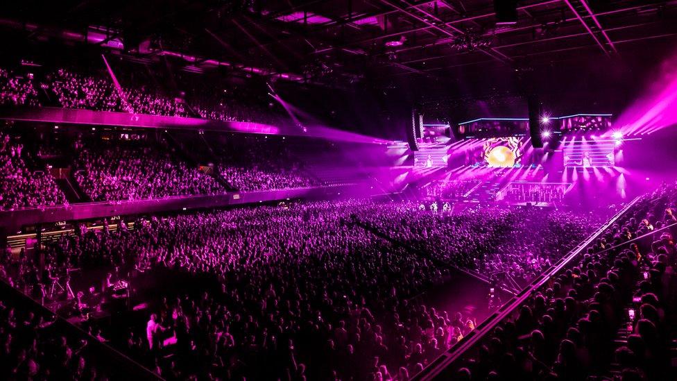 Eurovision fans inside Ziggo Dome arena