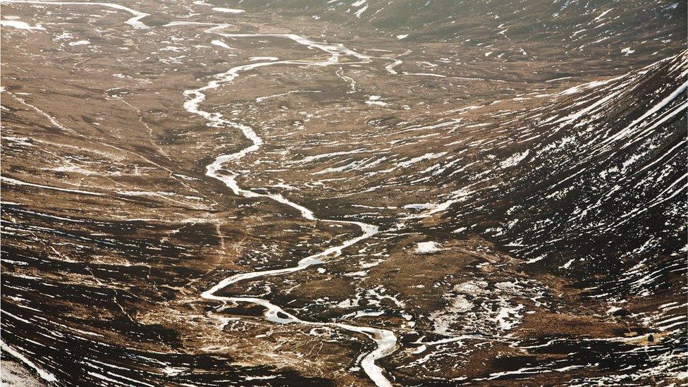 Looking down into the Lairig Ghru from Ban Macdui on the Cairngorm plateau