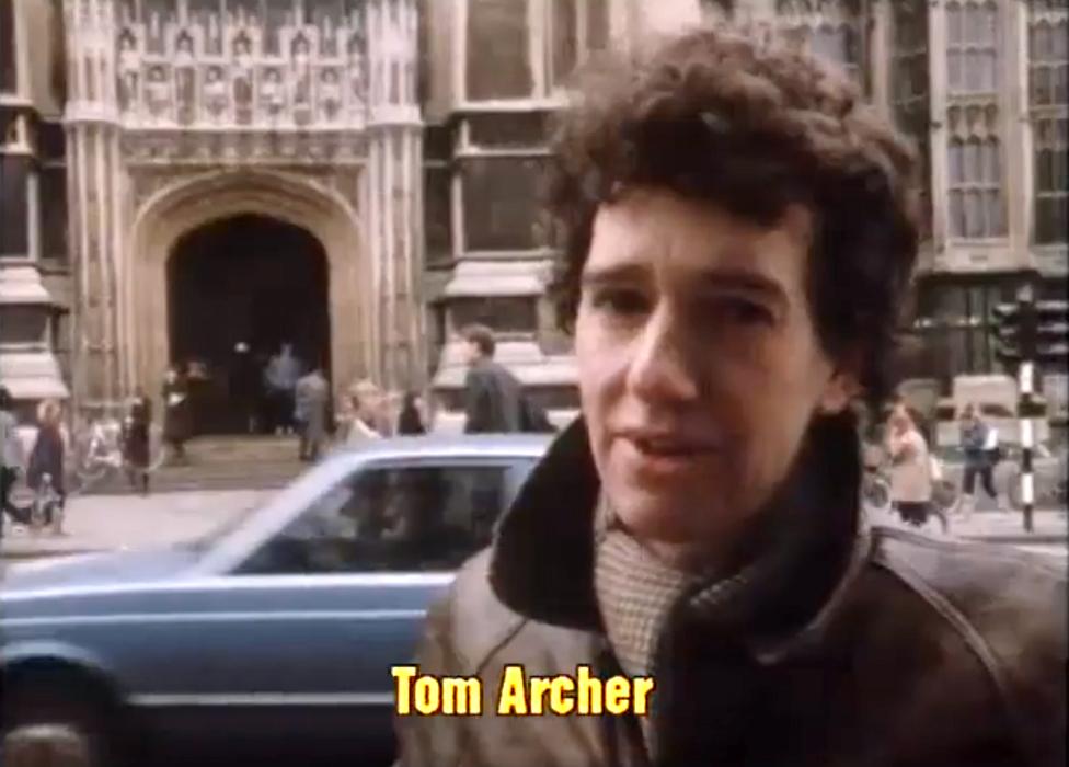 Tom Archer in 1983, when he was still able to get work at the BBC as a freelancer