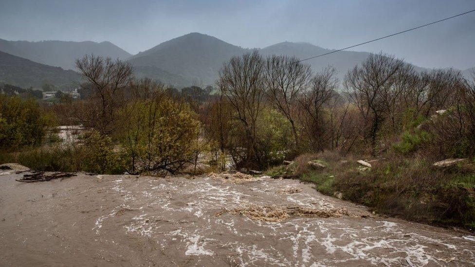 Photo of flood in Santa Barbara, California on 9 January 2023