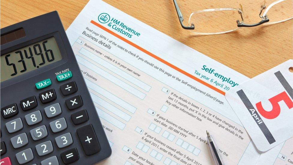 calculator and HMRC paper