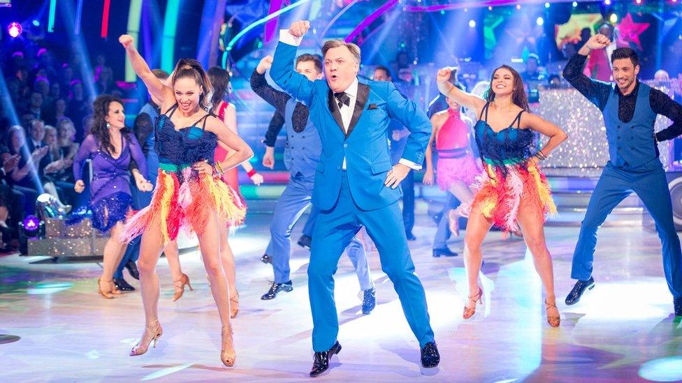 Ed Balls and dancers