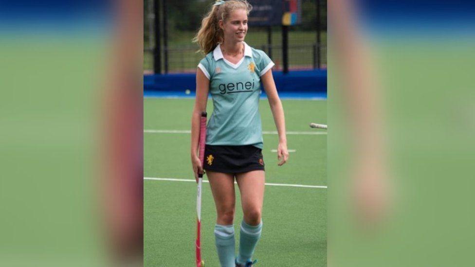 Clarissa Nicholls on a hockey pitch