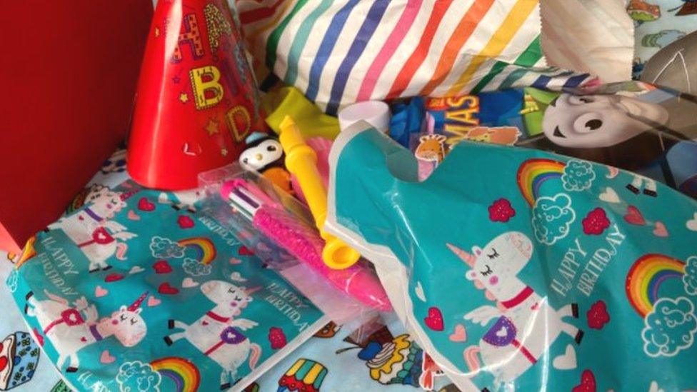 Party bags and their contents