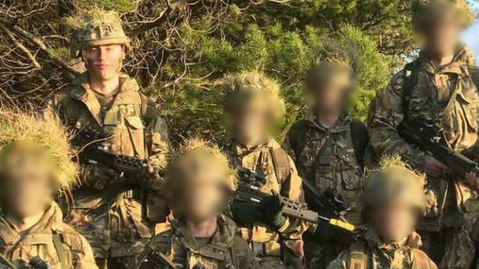 Daniel Khalife with fellow members of an Army unit on phase 1 training during his time as a soldier