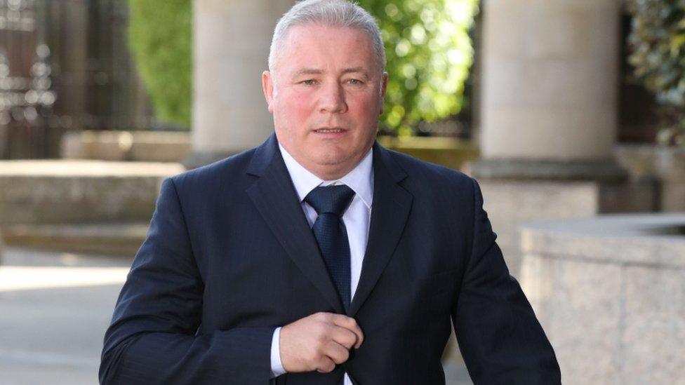 Former Rangers manager Ally McCoist leaves the High Court in Glasgow after giving evidence in the trial of ex-club owner Craig Whyte