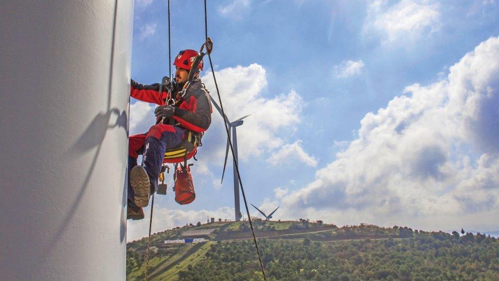 Rope Access Technician at wind farm