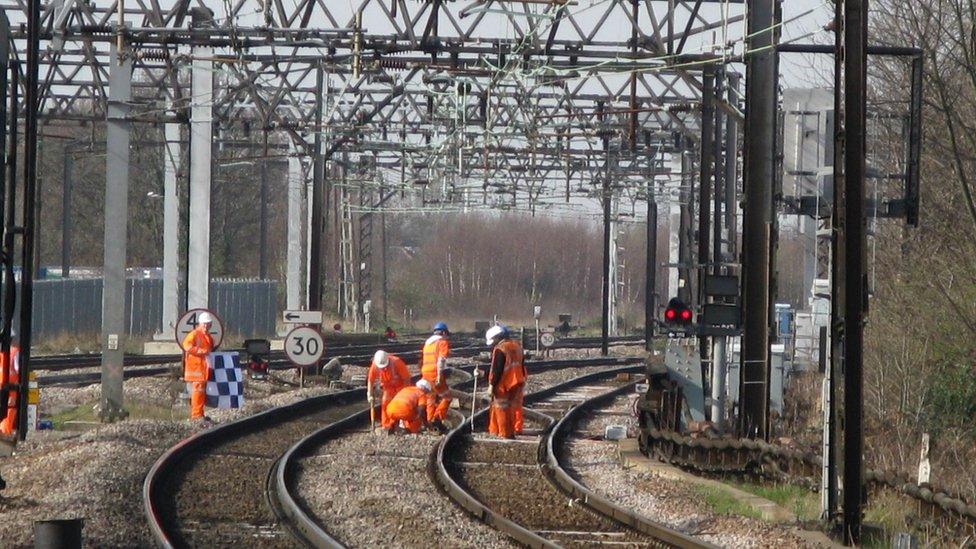 Workers on the line