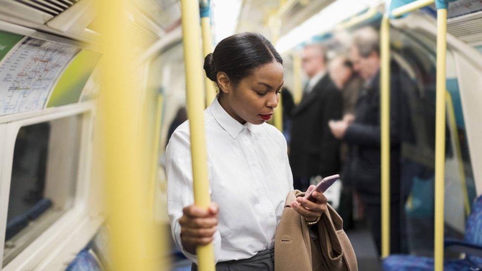 Woman using mobile phone