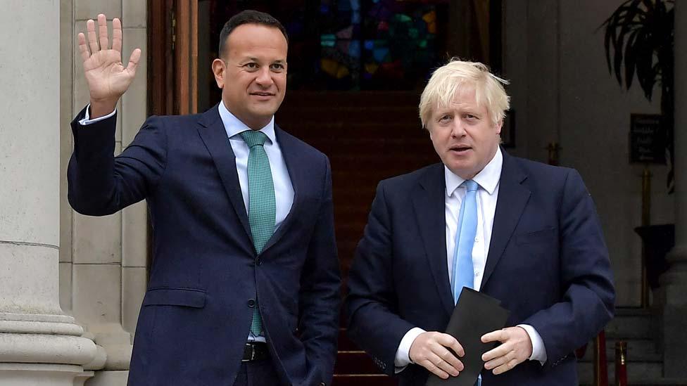 Leo Varadkar and Boris Johnson