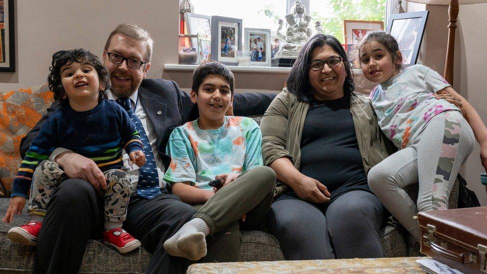 Ruchita Green with her husband Darren and their three children