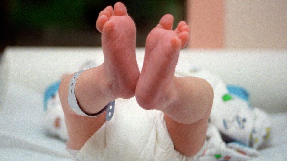 File picture of new-born feet