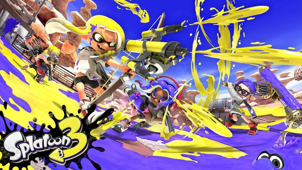 official nintendo artwork for splatoon three