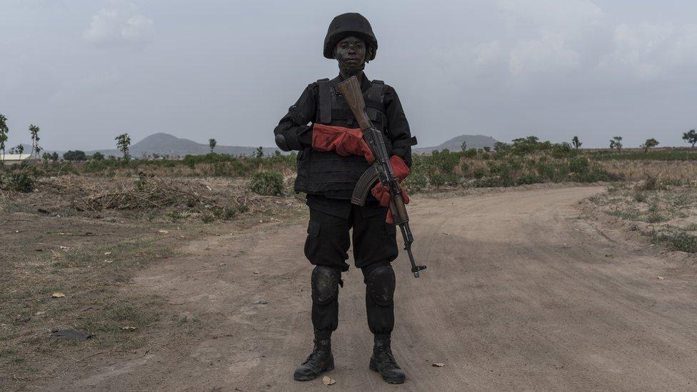 A woman in the Nigerian special forces