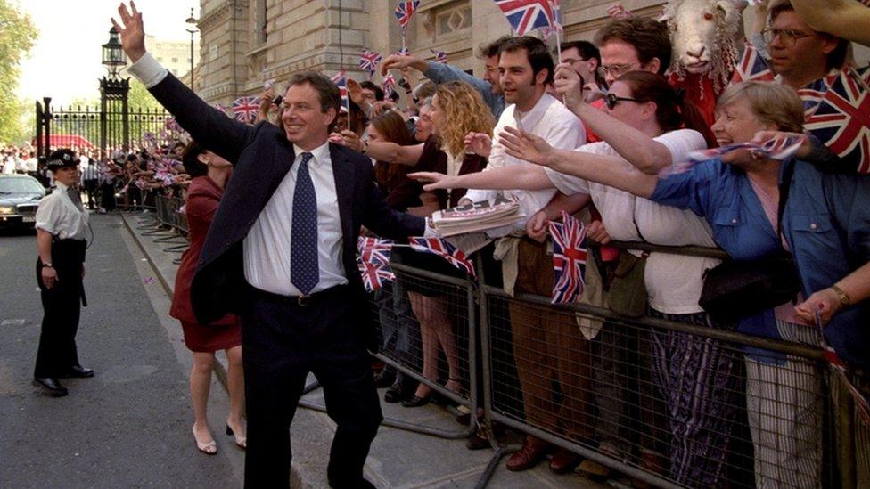 Tony Blair after 1997 general election victory