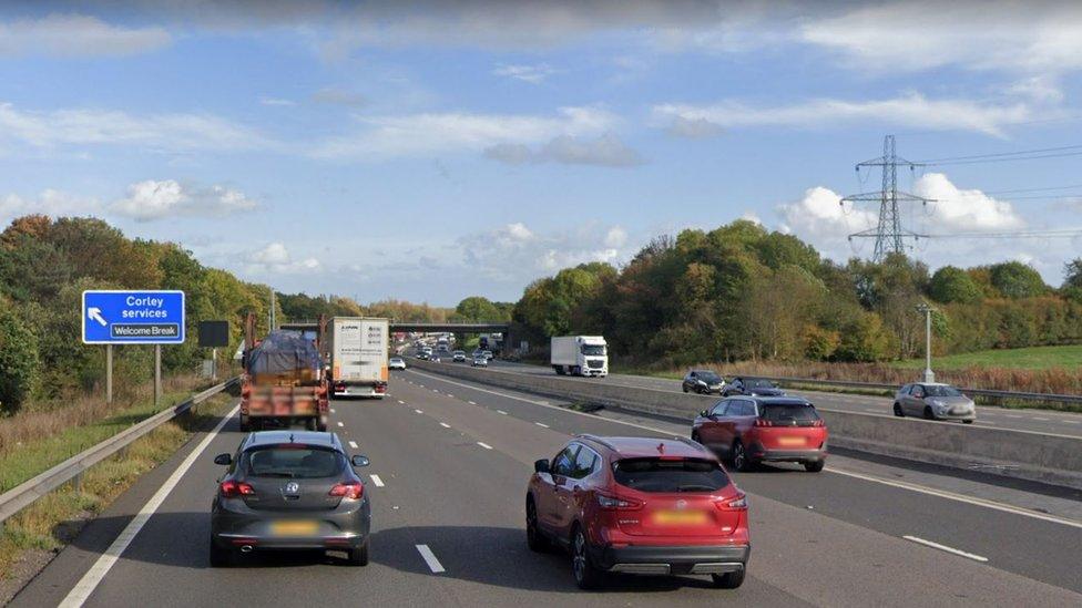 M6 near Corley Services