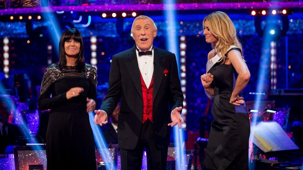 Claudia Winkleman, Bruce Forsyth and Tess Daly