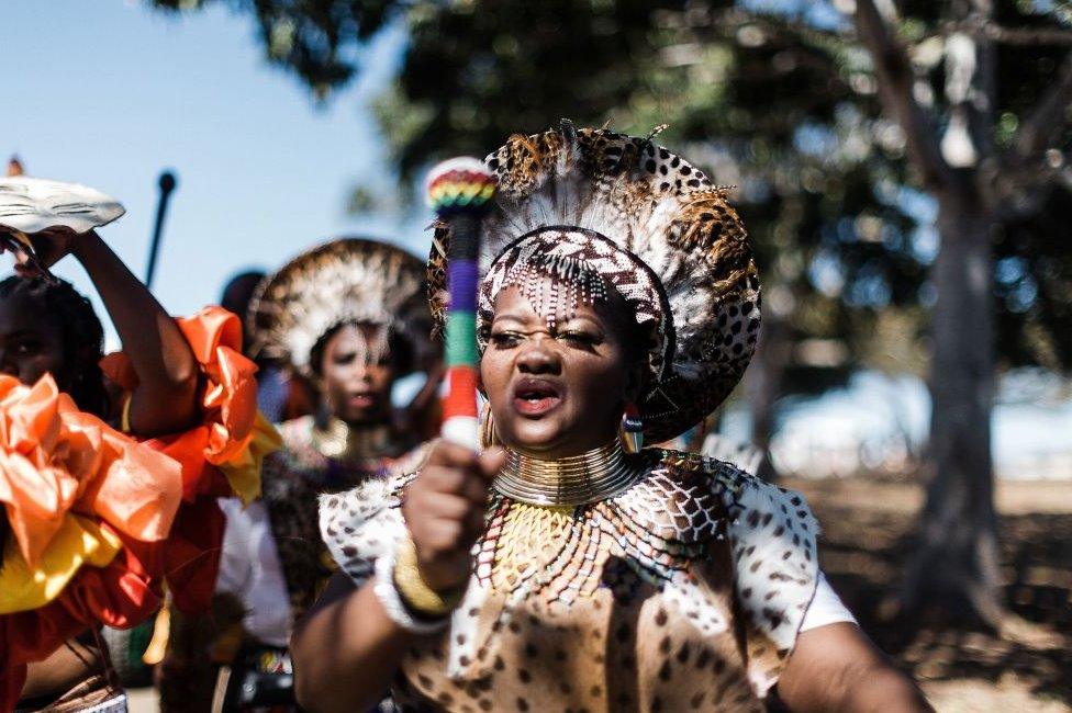 Woman celebrating