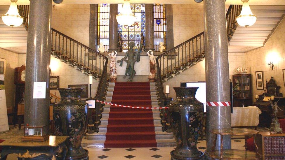 Main stairs in Plas Glynllifon after restoration