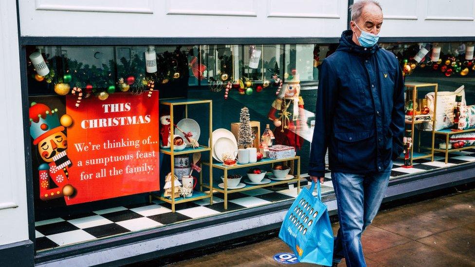 Christmas shoppers in Windsor