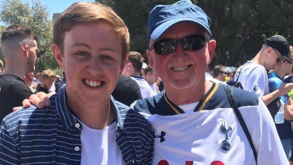 Robbie Jones with his father Gareth Jones