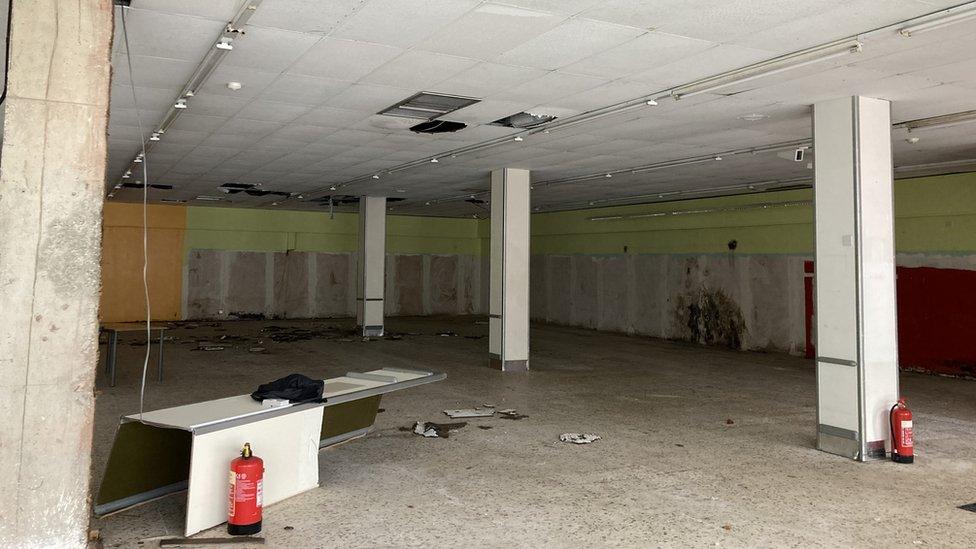 An empty shop in Lowestoft