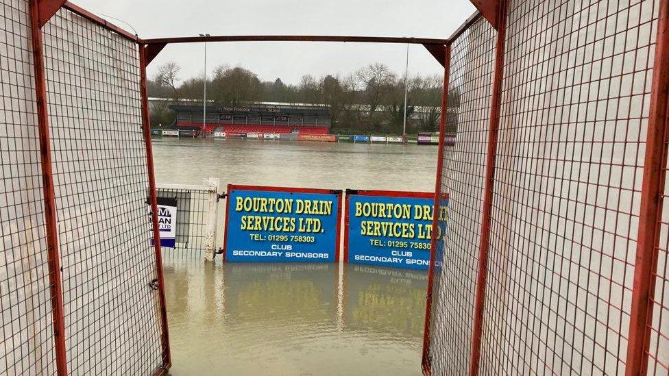 Football pitch flooded