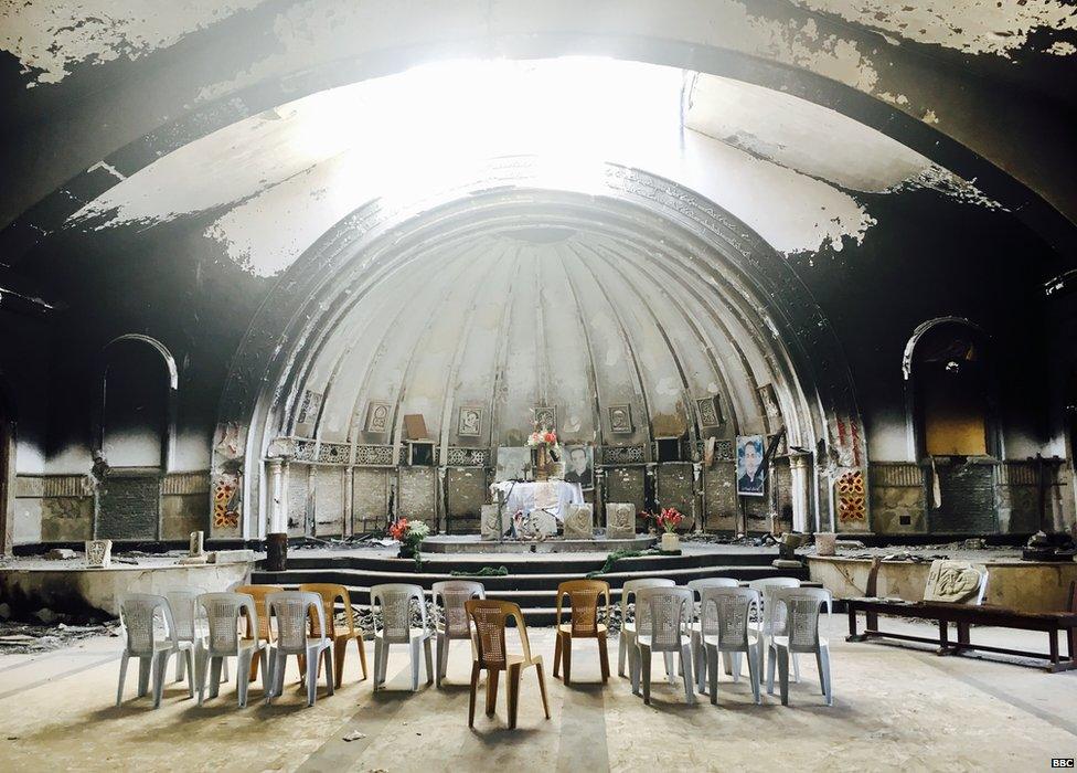 Desecrated church of St Behnam and St Sara, Qaraqosh