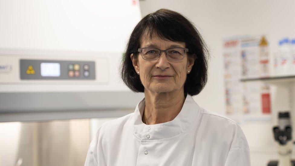 Dame Jenny Harries, at one of the new labs at the Health Security Agency, Porton Down, Salisbury