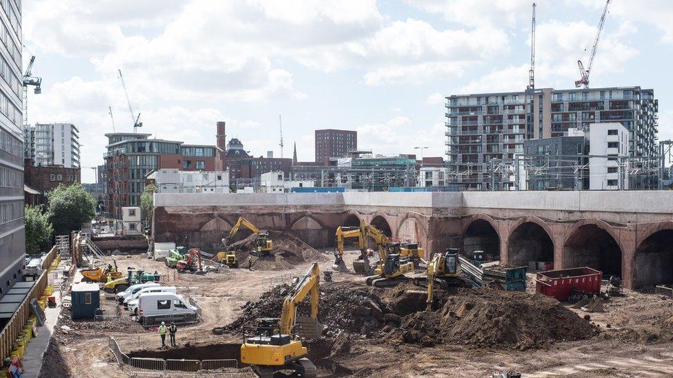 Building site in central Manchester