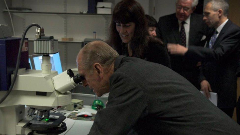 Prince Philip at Cambridge University in 2005