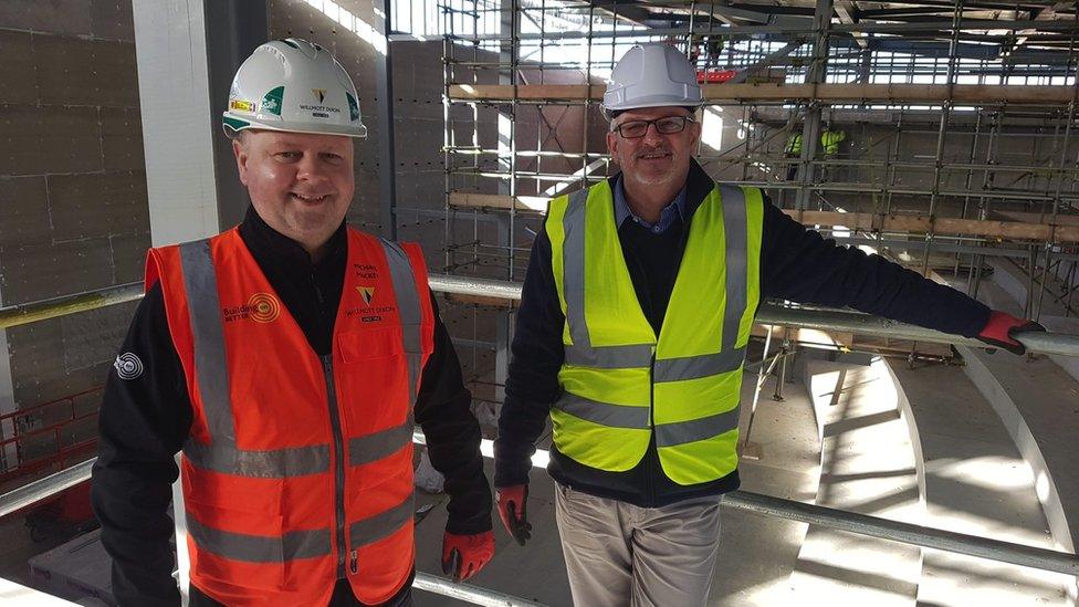 Michael Mackey and Stuart Martin on the Northgate site