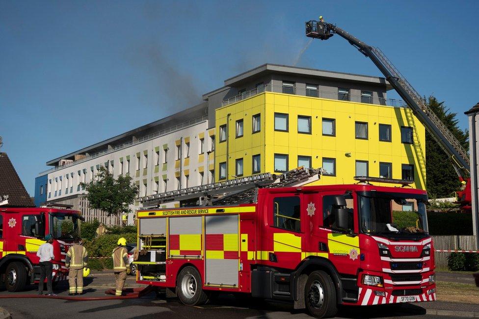 Fire at Craigmount Brae in Edinburgh