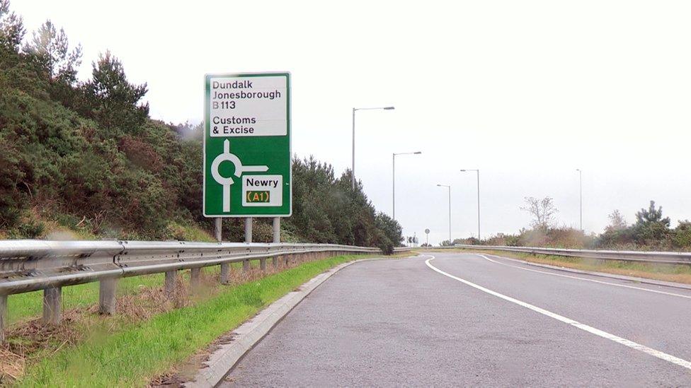 Road close to Irish border