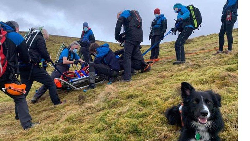 Members of Cockermouth Mountain Rescue team