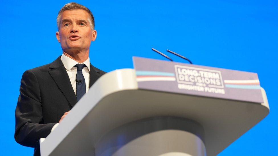 Transport Secretary Mark Harper during the Conservative Party annual conference at the Manchester Central convention complex