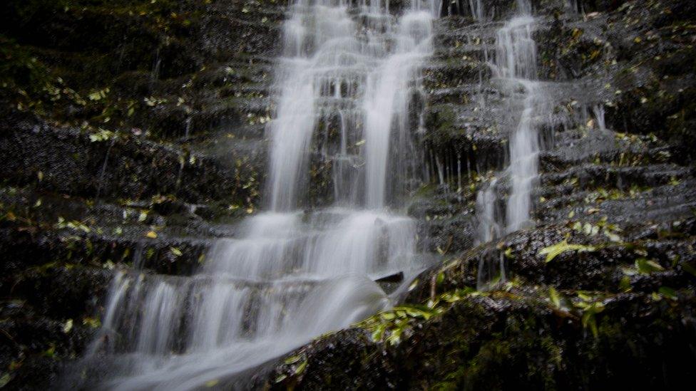 A waterfall in New Radnor, captured by Stuart Morgan from Builth Wells in Powys