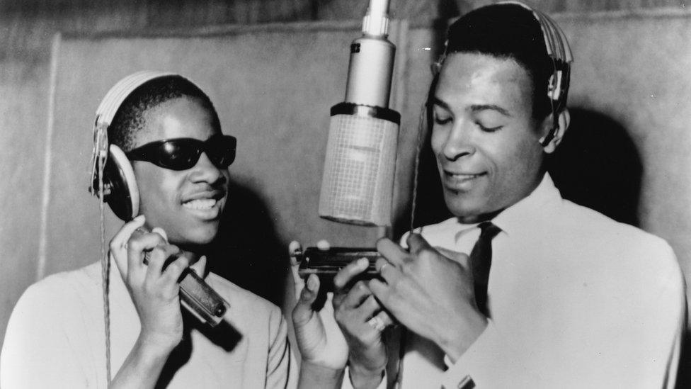 Stevie Wonder and Marvin Gaye were two of Motown's biggest stars