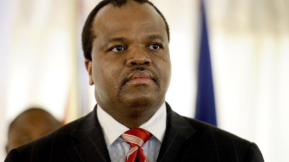 King Mswati III in 2012 in Maputo, Mozambique